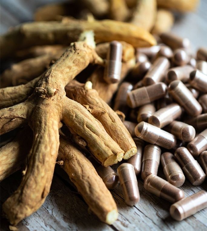 tongkat ali root and capsules